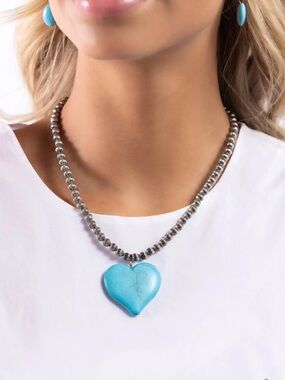 Picturesque Pairing Blue Necklace